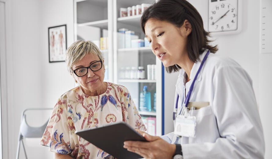 doctor with an older patient
