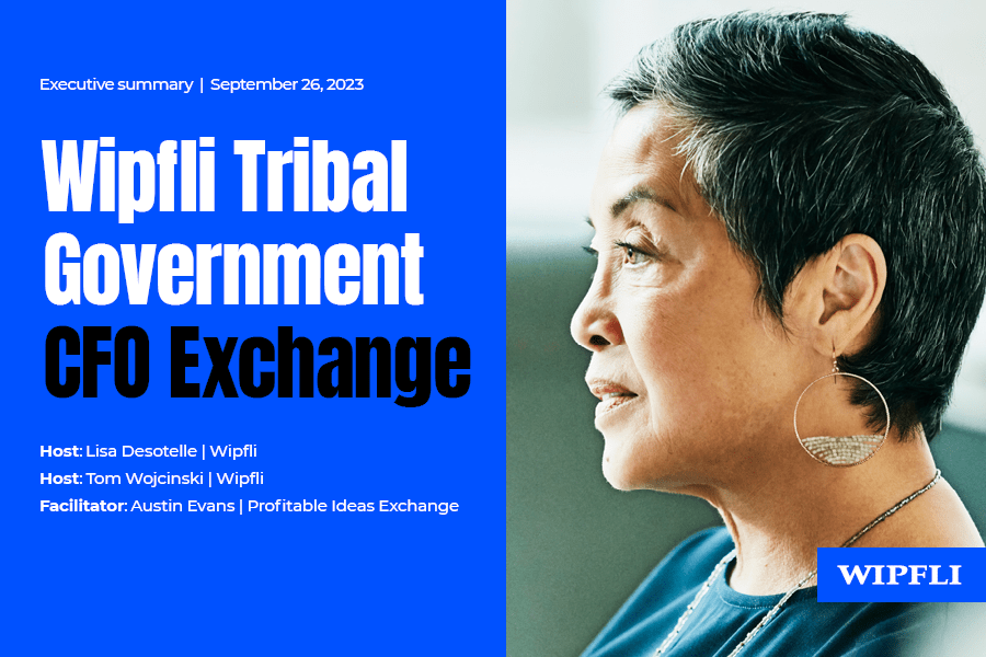 Tribal government CFO peer exchange hub